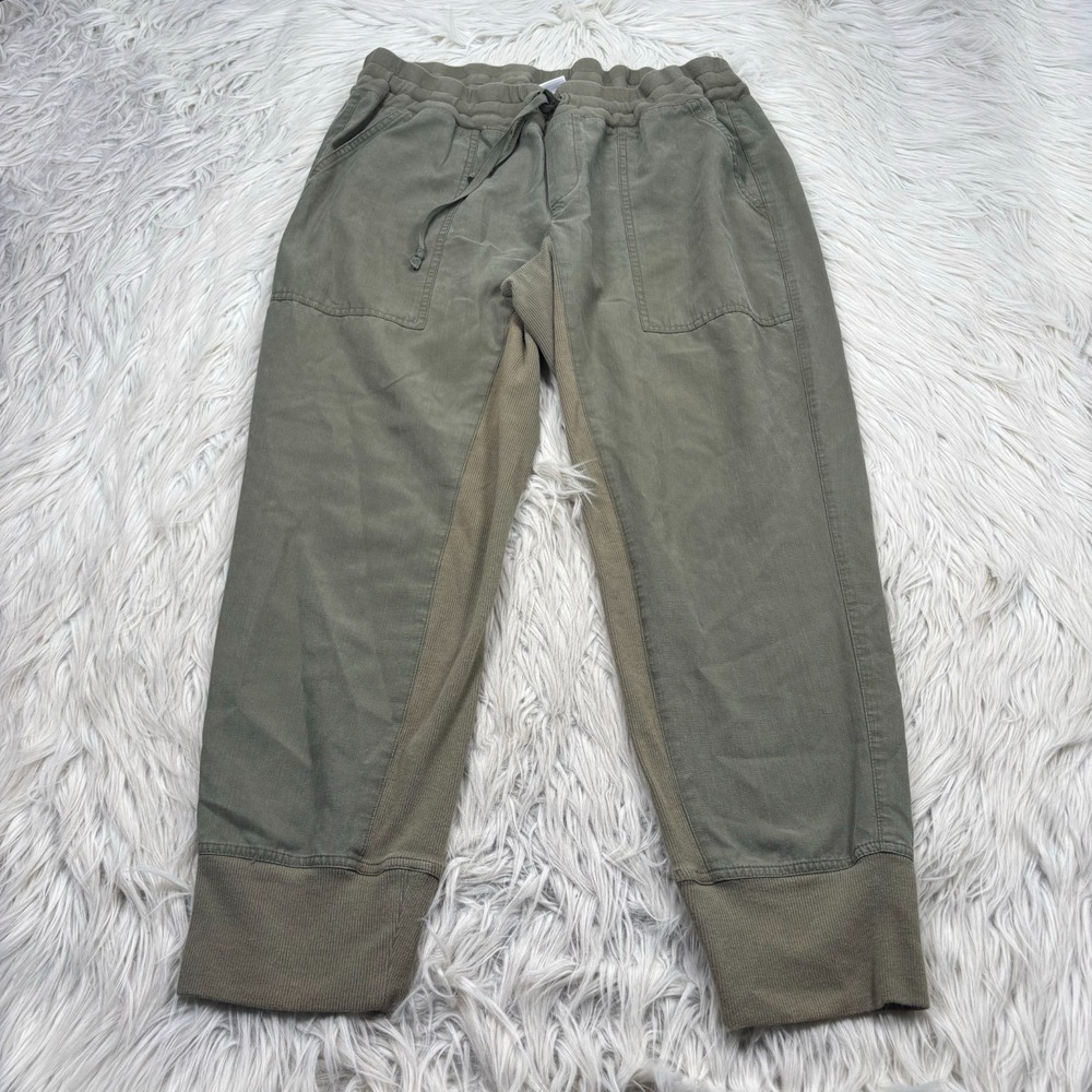 CAbi Women's L Olive Green Marathon Jogger Pants Soft-Shell Casual Comfort